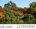 Sorakuen in Autumn, Japanese Garden with Autumn Leaves, Kobe City 127935892