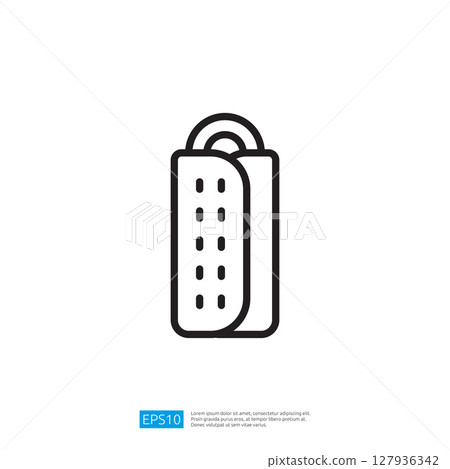 Stylized Minimalist Icon of Compact Storage Bag with Simple Lines and Utility Design for Everyday Accessories Stylized Minimalist Icon of Compact Storage Bag with Simple Lines and Utility Design for Everyday Accessories 127936342