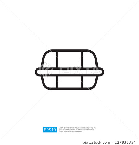Takeout Food Container Icon Featuring Sealed Box Design for Carryout Meal Packaging in Restaurant and Culinary Context Takeout Food Container Icon Featuring Sealed Box Design for Carryout Meal Packaging in Restaurant and Culinary Context 127936354