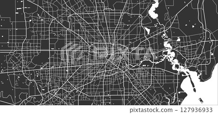 Layered editable vector illustration outline of Houston, United States. Layered editable vector illustration outline of Houston, United States. 127936933