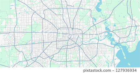Layered editable vector illustration outline of Houston, United States. 127936934