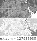 Layered editable vector illustration outline of Houston, United States. 127936935