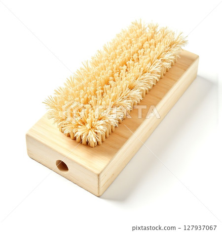 Wooden Cleaning Brush with Soft Natural Bristles for Household Use 127937067