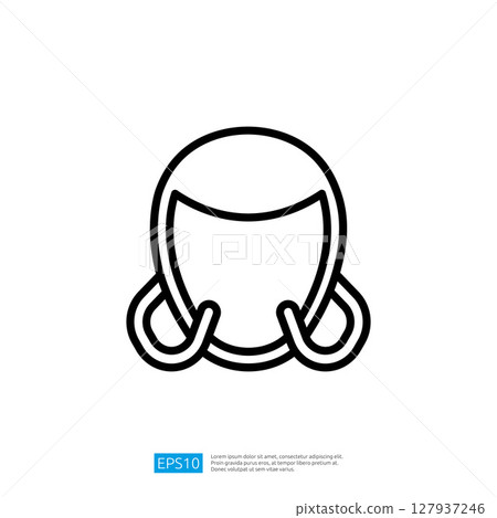 Safety Helmet Icon Outline Design Symbol for Protection Gear in Minimalist Style Suitable for Construction and Sports Activities 127937246