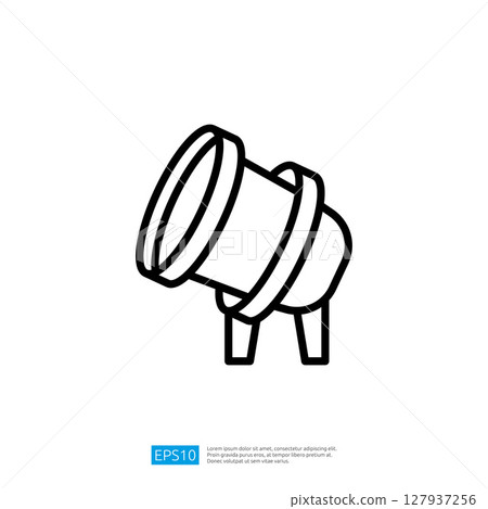 Icon of a Megaphone for Communication and Announcement with a Simple Design and Bold Lines 127937256