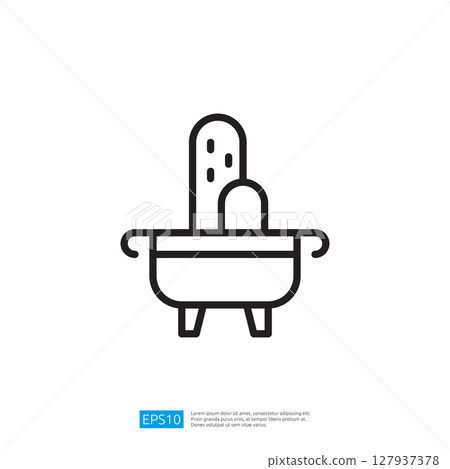 Minimalist Cactus Icon in Bathtub Illustration for Relaxation and Home D?cor Aesthetic Design Minimalist Cactus Icon in Bathtub Illustration for Relaxation and Home D?cor Aesthetic Design 127937378