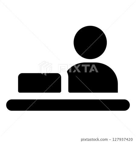 Cashier counter and silhouette icon 127937420