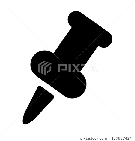 圖釘圖示 - 固定、發布、公告 127937424