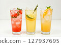 Refreshing Summer Cocktails Isolated 127937695