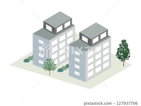 插畫素材 | 等距建築 01 插畫素材 | 等距建築 01 127937706