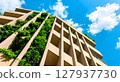 modern office building with blue sky 127937730