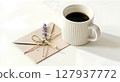 cup of coffee and gift box 127937772