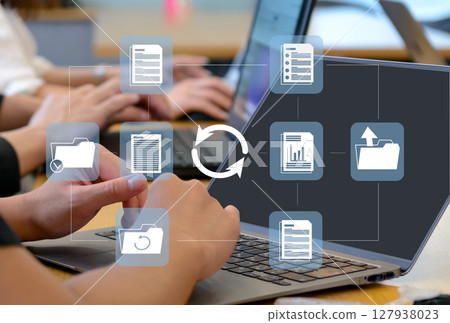 business, network image, IT, cloud, document management, digital workflow business, network image, IT, cloud, document management, digital workflow 127938023