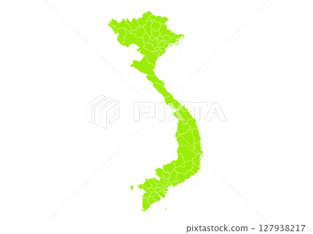 世界地圖上的越南行政區劃圖 127938217