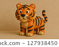 Clay animation style tiger 127938450