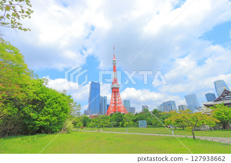 東京鐵塔和東京港區的新鮮綠地 127938662