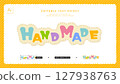 Text effect with a design that looks like it's sewn onto fabric. Editable graphic style template. 127938763