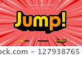 3D popping text effect. Editable graphic style template. 127938765