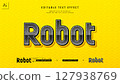Metal welded text effect. Editable graphic style template. 127938769
