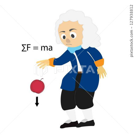 illustration of physics, Newton second law, Gravity, falling apple. Isaac newton idea universal law, fall red apple tree down, Gravity, falling apple illustration of physics, Newton second law, Gravity, falling apple. Isaac newton idea universal law, fall red apple tree down, Gravity, falling apple 127938812