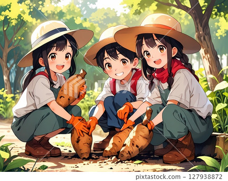 Potato digging experience (Autumn, harvest, life science) Potato digging experience (Autumn, harvest, life science) 127938872