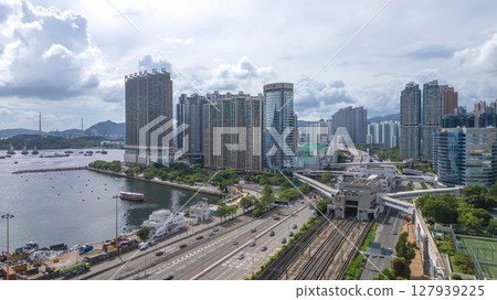 June 29 2025 Skyline Panorama with High Rise Buildings and Cloudy Skies 127939225