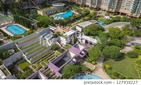 June 29 2025 Luxury Apartment Complex with Gardens and Swimming Pools 127939227