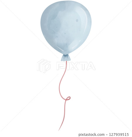 Hand painted watercolor birthday balloons 127939515