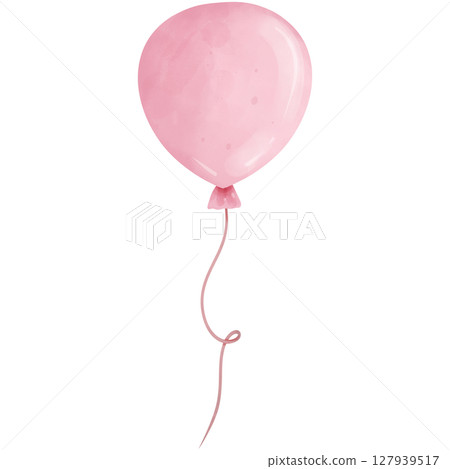 Hand painted watercolor birthday balloons 127939517