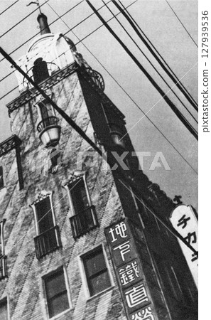 老照片，1932年，東京，地鐵銀座線，淺草車站大樓（吾妻橋） 127939536