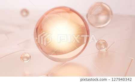 Vitamin C serum: Whitening and antioxidant effects CG illustration 127940342