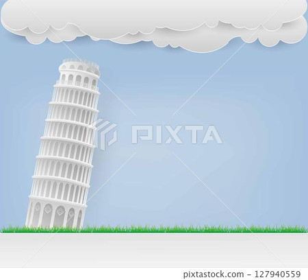 Pisa tower monument, building in the city, the famous Leaning tower of Pisa, paper cutting art, beautiful background images Pisa tower monument, building in the city, the famous Leaning tower of Pisa, paper cutting art, beautiful background images 127940559