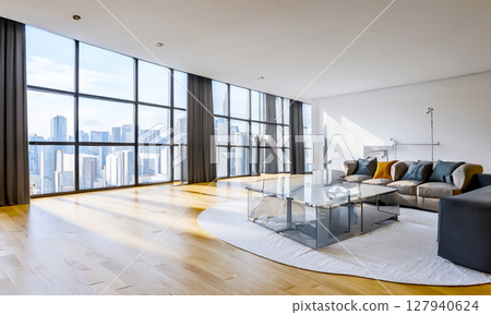 High floor room with large windows High floor room with large windows 127940624