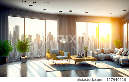 High floor room with large windows High floor room with large windows 127940626