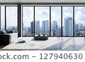 High floor room with large windows 127940630