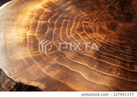 Wood Grain Shows Natural Beauty with Rich Texture and Warm Tones, Carpentry Inspiration. 127941157