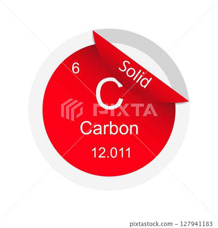 illustration of chemistry, The periodic table of the elements, Carbon atom, properties of the chemical elements exhibit a periodic dependence on their atomic numbers illustration of chemistry, The periodic table of the elements, Carbon atom, properties of the chemical elements exhibit a periodic dependence on their atomic numbers 127941183