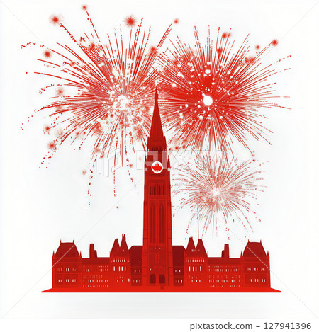 fireworks at Parliament Hill 127941396