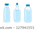 Set of water bottles in flat style. Vector illustration 127941553