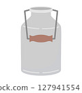 Milk and water can flat illustration. Vector illustration 127941554