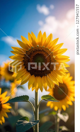 The big sunflower 127941557