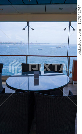 Luxury Cruise Ship Deck at day Luxury Cruise Ship Deck at day 127941744