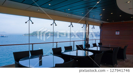 Luxury Cruise Ship Deck at day Luxury Cruise Ship Deck at day 127941746