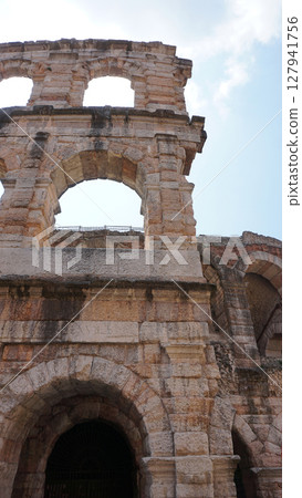 Roman Arena in Piazza Bra, Verona, Italy. 127941756