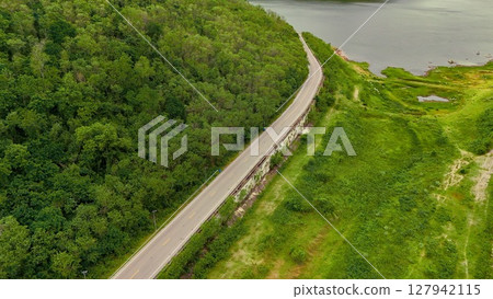 road, forest, path 127942115