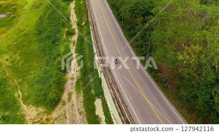road, forest, path 127942116