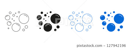 Bubble Line And Solid Icon Set. Bubbly Design Symbol Collection. Isolated Vector Illustration Bubble Line And Solid Icon Set. Bubbly Design Symbol Collection. Isolated Vector Illustration 127942196