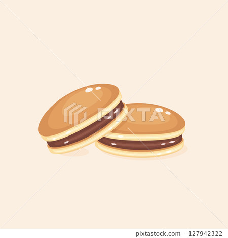 cute japanese dorayaki dessert 127942322