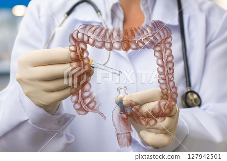 Researching intestines as a medical pro. 127942501