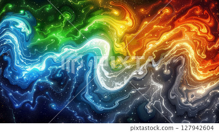 Colorful background with glowing swirl of light and dark vibrant colors Colorful background with glowing swirl of light and dark vibrant colors 127942604